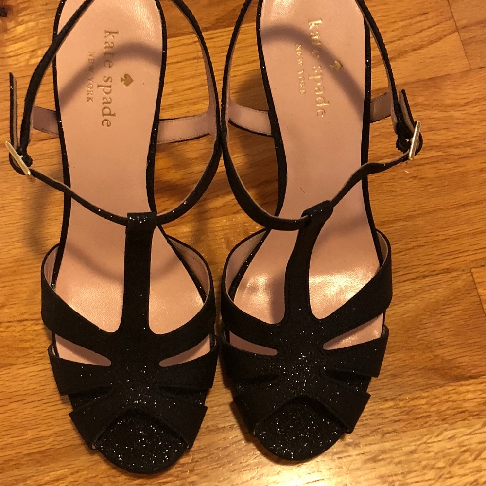 Kate Spade Strappy Black Heels Size 8